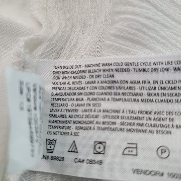 Vintage America White Embellished Long Sleeve Blouse 1X - Picture 9 of 11